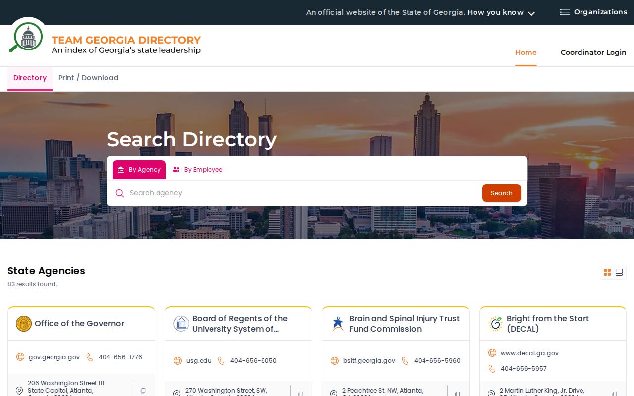 Griffin people directories Team Georgia agency listing